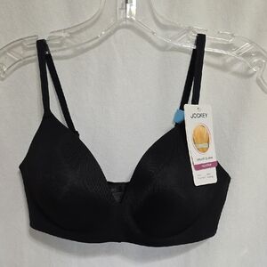 Jockey Women's Lined T-shirt Black Bra